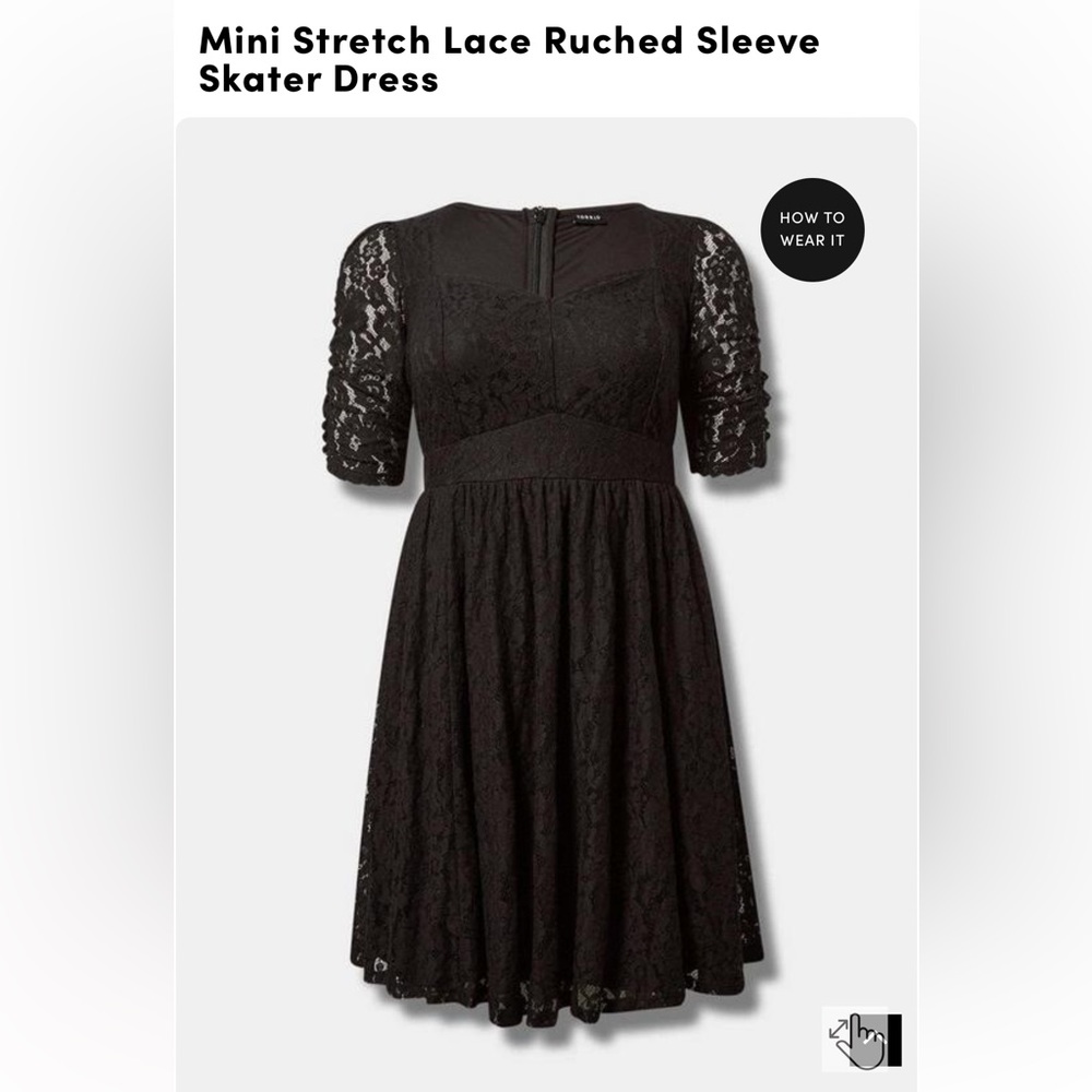 Torrid Black Lace Dress NWT